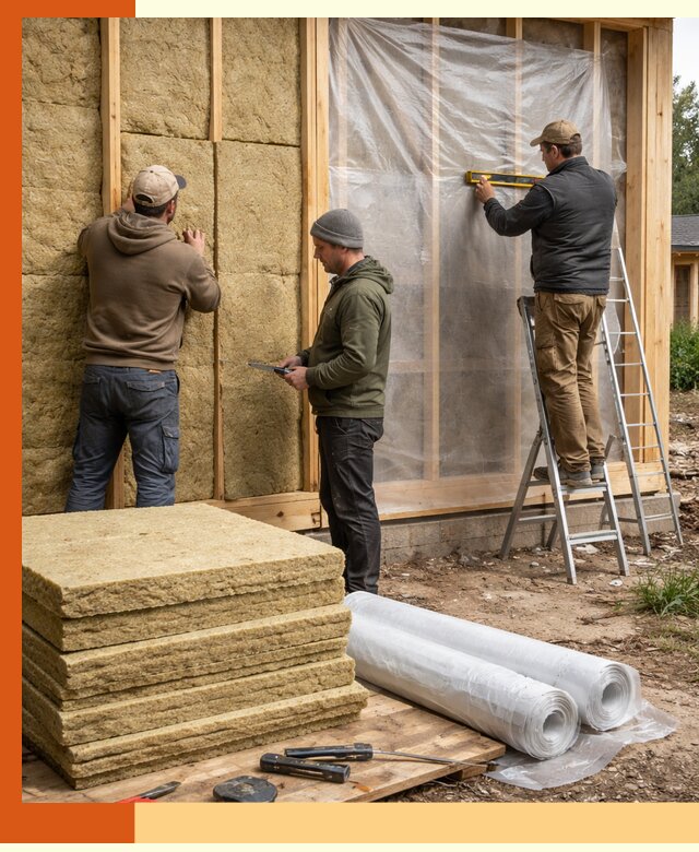 Утепление каркасного дома в Салавате под ключ с гарантией качества