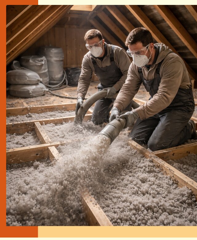 Утепление чердака эковатой в Салавате — быстро и надёжно