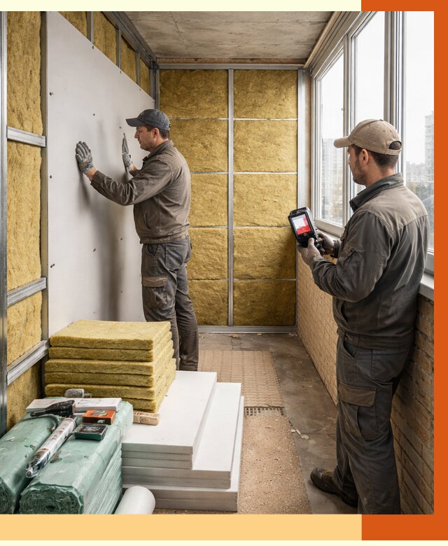 Утепление балкона в Салавате от 4801 руб. под ключ | ТепломастерСлв