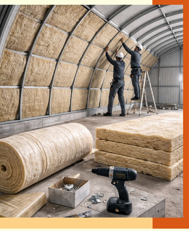 Утепление арочного ангара в Салавате от 3414 руб./м2 под ключ | ТепломастерСлв