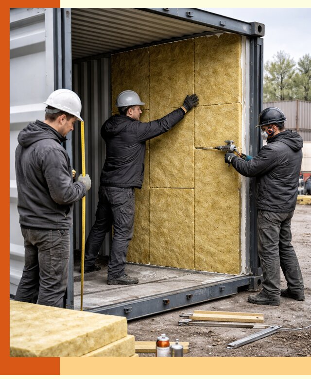 Утепление морского контейнера в Салавате: надежная теплоизоляция и защита