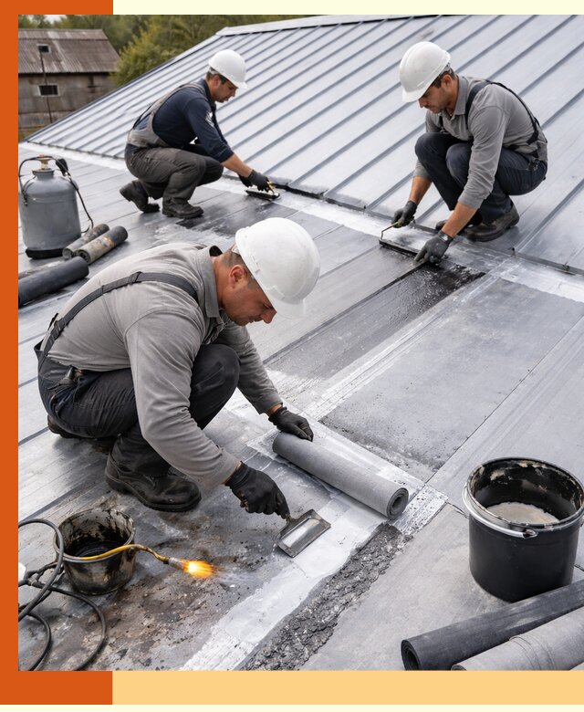 Гидроизоляция металлической кровли с гарантией в Салавате